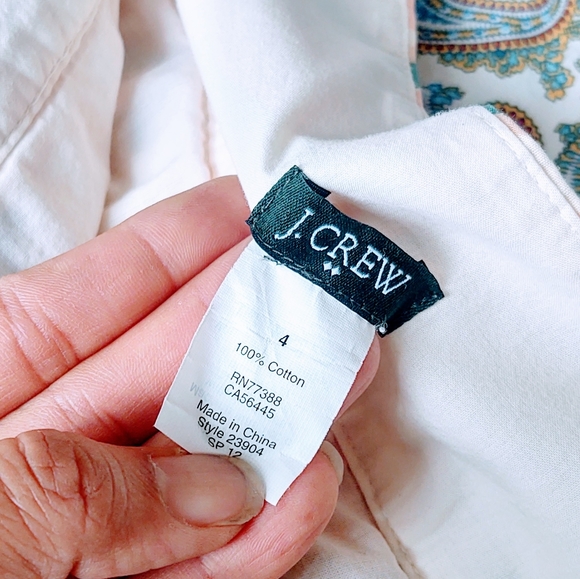 J. Crew Floral Skirt, Sz 4 - Picture 4 of 5